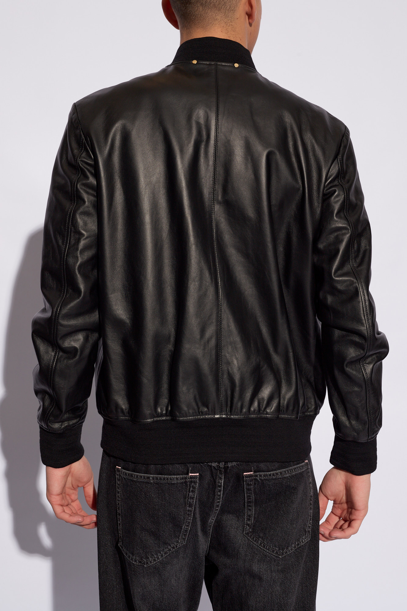 Black Leather bomber jacket Paul Smith - Vitkac Canada